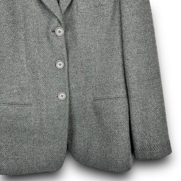 Giorgio Armani Classico Borgo 21 Womens Gray Cashmere Blazer Jacket 46 US 10 - Picture 4 of 11